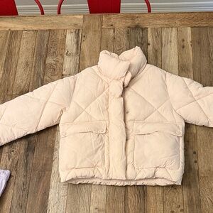 Zara Light Pink Kids Puffer Jacket